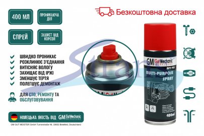 Змазка Проникаюча (Перетворювач Корозії) Wurth Rost Off Plus 400Мл